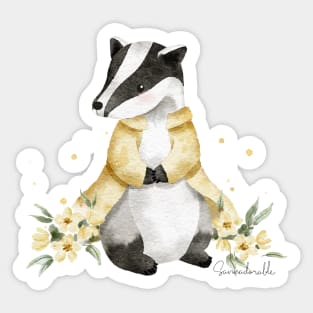 Flower badger Sticker